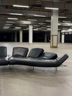 Edra Flap Sofa | Zwart Leer | NIEUWSTAAT + Garantie, Huis en Inrichting, Hoekbank, 300 cm of meer, Ophalen of Verzenden, Zo goed als nieuw