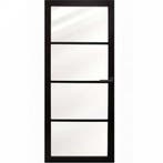 Austria binnendeur Chiari Nero Legno 83x211,5 (Blankglas), 80 tot 100 cm, Binnendeur, Nieuw, Ophalen of Verzenden