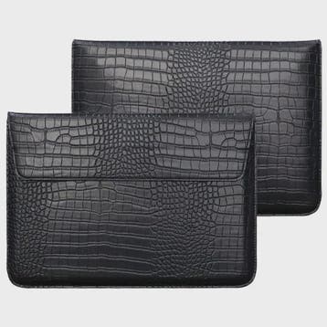 Luxe Croco Leren Laptop Sleeve & Stand voor MacBook Air/Pro, Verzenden, Nieuw