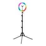 RGB Ringlamp 10 inch met Statief – Schaduwloze LED, Ophalen of Verzenden, Nieuw