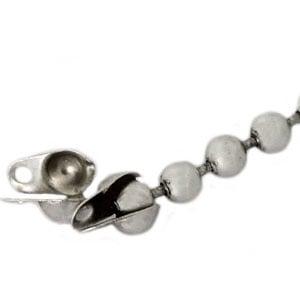 5 x DQ eindkapje ball chain voor 3.2 mm ketting DQ Antiek..., Ophalen of Verzenden, Nieuw, Kraal