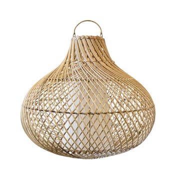 Rotan hanglamp -  Bolvormig NeeVerlichting, Ophalen of Verzenden, Nieuw