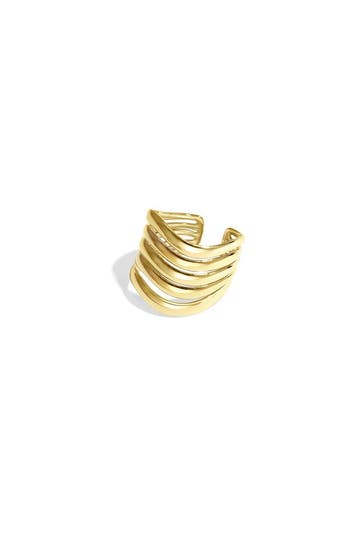 Goudlief Ring meerdere lagen bi-color (Statement ringen), Overige materialen, Verzenden, Nieuw, Dame