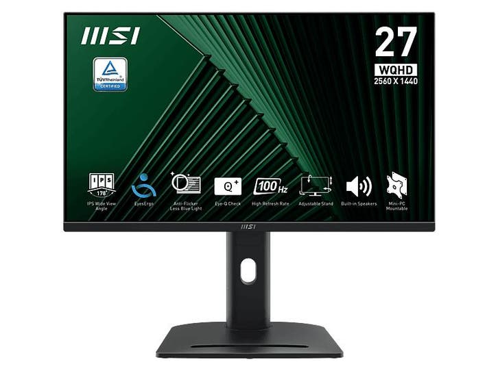 Msi - WQHD  Monitor - 27 inch, Computers en Software, Monitoren, IPS, In hoogte verstelbaar, Overige resoluties, Nieuw, Verzenden