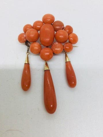 Broche Koraal Koraal - Koraal