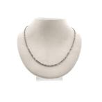 9 karaat ketting met ongeslepen diamanten, Sieraden, Tassen en Uiterlijk, Kettingen, Gebruikt, Overige kleuren, Ophalen of Verzenden