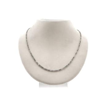 9 karaat ketting met ongeslepen diamanten, Gebruikt, Geel, Ophalen of Verzenden, Met edelsteen