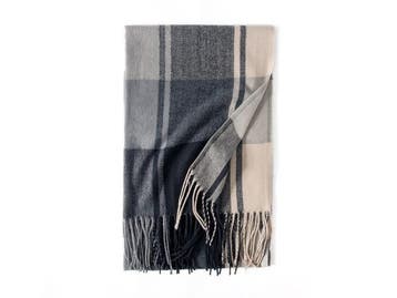 Veiling - Geruite luxe sjaal - grijs tinten, Kleding | Dames, Mutsen, Sjaals en Handschoenen, Nieuw