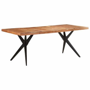 vidaXL Eettafel 200x90x76 cm massief acaciahout, Verzenden, Nieuw