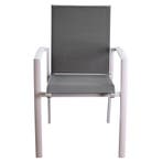 Malaga dining stapelstoel wit aluminium, Tuin en Terras, Tuinsets en Loungesets, Ophalen of Verzenden, Nieuw, Aluminium