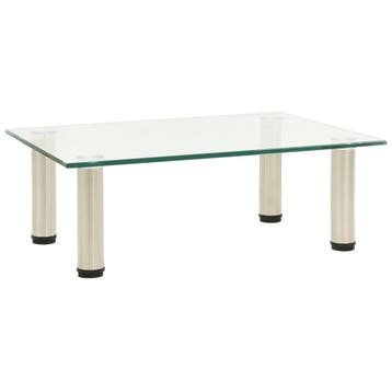 vidaXL Tv-meubel 40x35x17 cm gehard glas transparant, Minder dan 50 cm, Verzenden, Nieuw, Glas