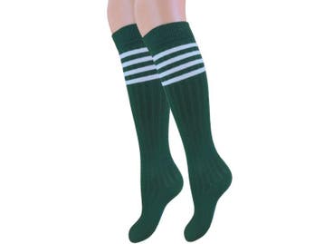 Kinder Kniekous - Rib - Retro - Groen/Wit, Verzenden, Nieuw