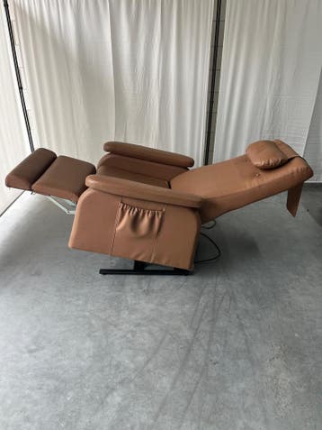 Doge Modulair in leder licht bruin, Minder dan 75 cm, Ophalen of Verzenden, Zo goed als nieuw, Moderne en Klassieke sta op stoelen