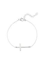 armband kruisje - zilveren kleur, Verzenden, Nieuw