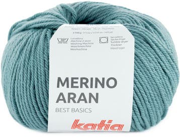 Katia Merino Aran - 114 Grijsblauw - Merinogaren, Ophalen of Verzenden, Nieuw