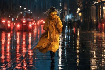 Iconica - The Yellow Raincoat - unique 1/1 XXL (100 x 150
