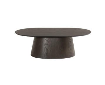Salontafel Novero ovaal eiken 120x70 cm - Espresso, Ophalen of Verzenden, Nieuw