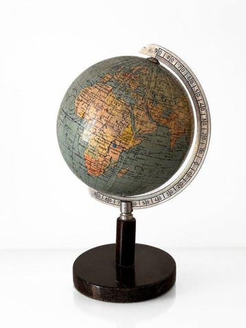 Terrestrial table globe - Rare Columbus Schülerglobus –
