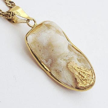 Ketting met hanger - 18 karaat Geel goud - Bot van Corvina