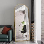 Gebogen Vloerspiegel 180×80 cm met Aluminium Frame, Huis en Inrichting, Badkamer | Badkamermeubels, Verzenden, Nieuw
