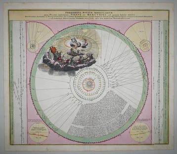 Celestial map - Venus en Mercurius; J. G. Doppelmayr -, Nieuw