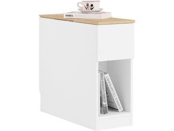SoBuy FBT162-WN - Nachtkastje - Deels open deels dichte kast, Verzenden, Nieuw