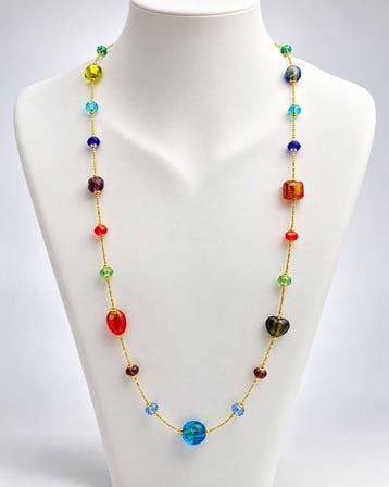 24 karaat - Murano-glas, Geel goud - Halsketting - verzonken
