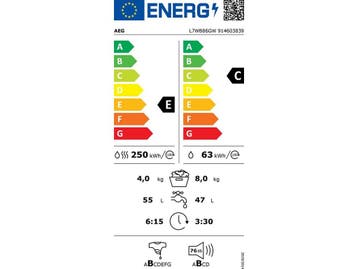 AEG L7WB86GW - Was-droogcombinatie - DualSense technologie -, Verzenden, Zo goed als nieuw