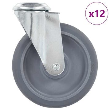 vidaXL 12 st Zwenkwielen met boutgaten 125 mm, Verzenden