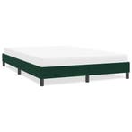 vidaXL Bedframe zonder matras 140x210 cm fluweel donkergroen, Verzenden, Stof, Groen, Nieuw
