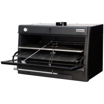 Houtskooloven-bbq, GN 2/1 + Gn1/1 (150 Kg/h)/zwart, Ophalen of Verzenden, Nieuw in verpakking
