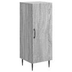 vidaXL Dressoir Grijs sonoma 33 x 34,5 x 89,5 cm Bewerkt, Verzenden, Nieuw, Overige houtsoorten, Minder dan 50 cm