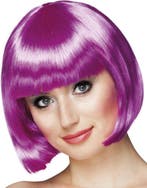 Pruik Cabaret paars, Verzenden, Nieuw