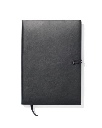 HEMA Notitieboek gelinieerd PU zwart A5, Verzenden, Nieuw