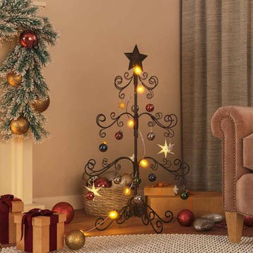 vidaXL Kerstdecoratie kerstboom 90 cm metaal zwart, Verzenden, Nieuw