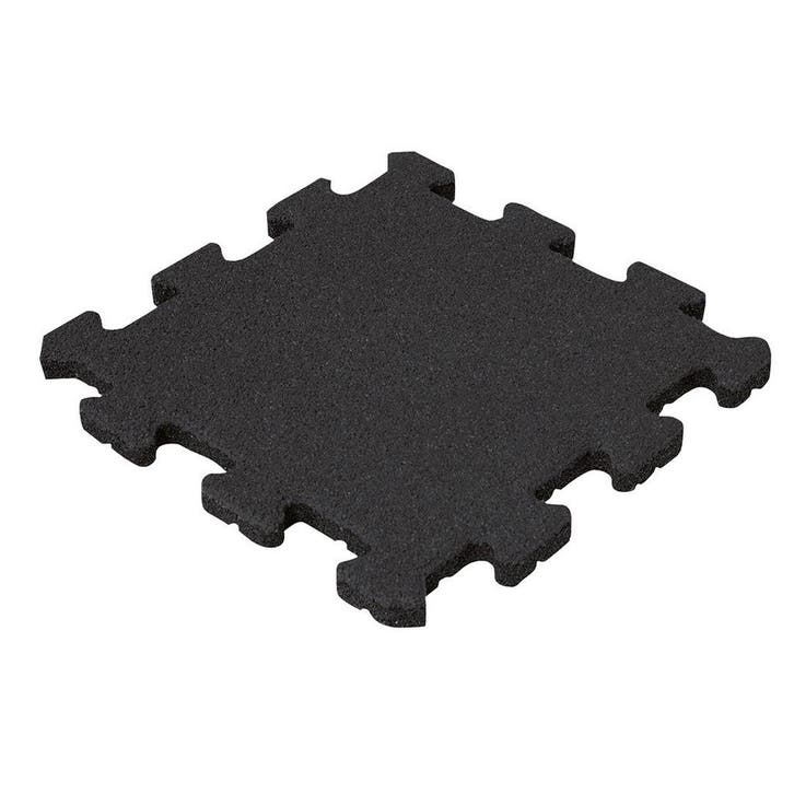 Rubber tegel 25 mm - 50 x 50 cm - Zwart - Puzzelsysteem -, Tuin en Terras, Tegels en Klinkers, Verzenden