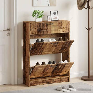vidaXL Schoenenkast UTRECHT 78 x 24 x 100 cm Bewerkt hout, Verzenden, Nieuw