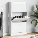 vidaXL Schoenenkast Wit 59x17x108 cm Bewerkt Hout, Verzenden, Nieuw