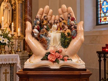 Beeld, laatste avondmaal - 34 cm - polyresin