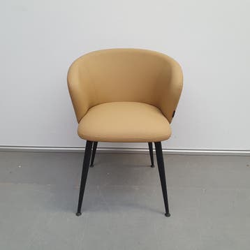 Benithem fauteuil - beige leder, Huis en Inrichting, Stoelen, Ophalen of Verzenden, Nieuw