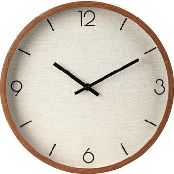Wandklok hout look rond 30cm multic van €9,99 voor €5,00, Ophalen of Verzenden, Nieuw