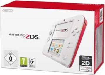 Nintendo 2DS Wit/Rood in Doos (Nette Staat), Ophalen of Verzenden, Zo goed als nieuw