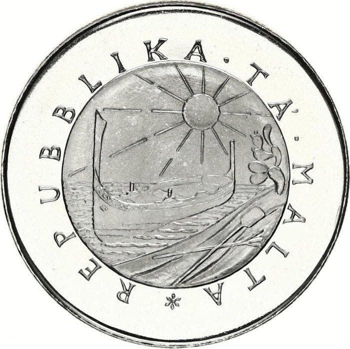 Malta. 4 Pounds 1976  Fort Manoel Gate (Zonder, Postzegels en Munten, Munten | Europa | Niet-Euromunten