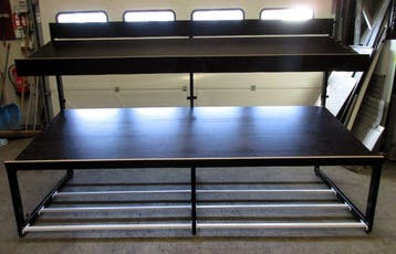 Groente stelling met 2 etages, B250 x D107 x H153cm