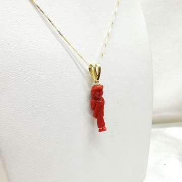Koraal - Zilver - Hanger - met de hand gegraveerd
