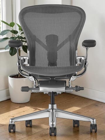 Herman Miller Aeron Remastered Executive Uitvoering, Verzenden, Zwart, Zo goed als nieuw, Bureaustoel