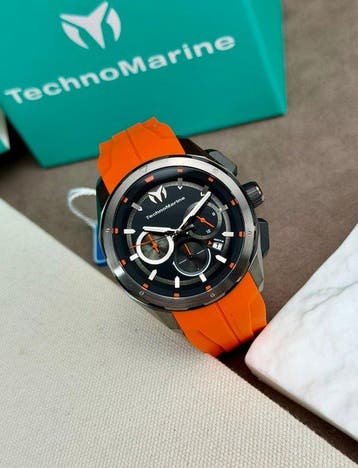 TechnoMarine - OCEAN Chronograph Date Black/Orange dial -, Nieuw