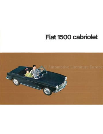 1964 FIAT 1500 CABRIOLET BROCHURE ENGLISH, Nieuw, Author