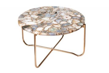 Ronde salontafel NOBLE 65cm edelsteen agaat afneembaar, Ophalen of Verzenden, Nieuw