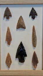 Afrika Steen neolithisch-archeologische pijlkop van, Verzamelen, Mineralen en Fossielen